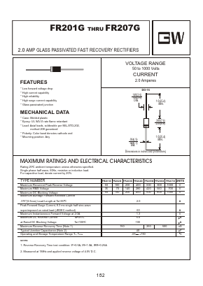 FR205G Datasheet PDF Goodwork Semiconductor Co., Ltd.