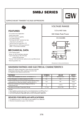 SMBJ Datasheet PDF Goodwork Semiconductor Co., Ltd.