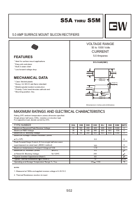 S5B Datasheet PDF Goodwork Semiconductor Co., Ltd.