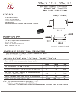 SMAJ10 Datasheet PDF Gaomi Xinghe Electronics Co., Ltd.