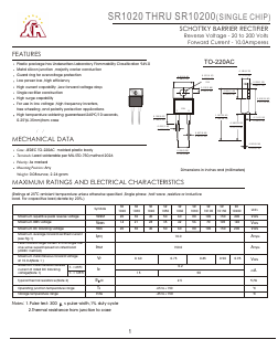 SR1060 Datasheet PDF Gaomi Xinghe Electronics Co., Ltd.