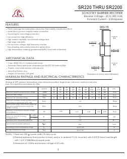 SR240 Datasheet PDF Gaomi Xinghe Electronics Co., Ltd.