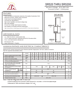 SR5A0 Datasheet PDF Gaomi Xinghe Electronics Co., Ltd.