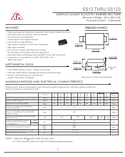 SS110 Datasheet PDF Gaomi Xinghe Electronics Co., Ltd.