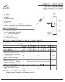 FR607 Datasheet PDF Gaomi Xinghe Electronics Co., Ltd.