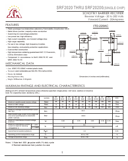 SRF2030 Datasheet PDF Gaomi Xinghe Electronics Co., Ltd.