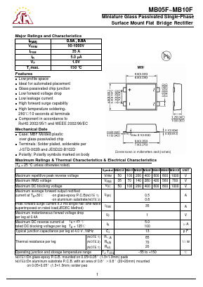 MB05F Datasheet PDF Gaomi Xinghe Electronics Co., Ltd.