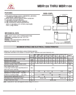 MBR160 Datasheet PDF Gaomi Xinghe Electronics Co., Ltd.
