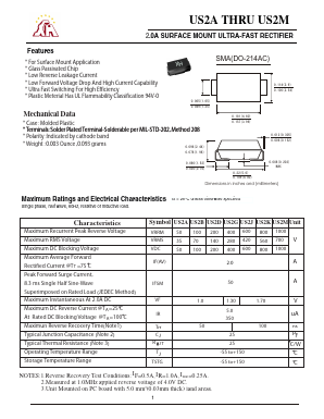 US2G Datasheet PDF Gaomi Xinghe Electronics Co., Ltd.