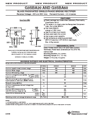 G3SBA60 Datasheet PDF General Semiconductor