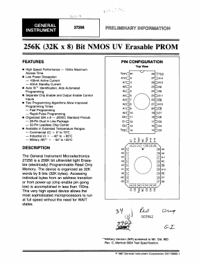 27256-25KB Datasheet PDF General Semiconductor
