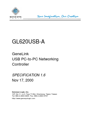 GL620USB-A Datasheet PDF Genesys Logic