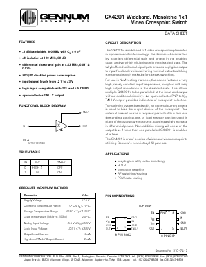 GX4201 Datasheet PDF Gennum -> Semtech