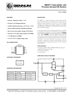 GB4571 Datasheet PDF Gennum -> Semtech