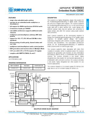 GS9023 Datasheet PDF Gennum -> Semtech
