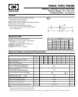 P600J Datasheet PDF GOOD-ARK1