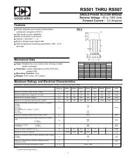 RS506 Datasheet PDF GOOD-ARK1