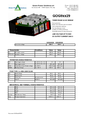 GOG95029 Datasheet PDF Green Power Semiconductors