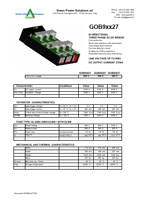 GOB9XX27 Datasheet PDF Green Power Semiconductors