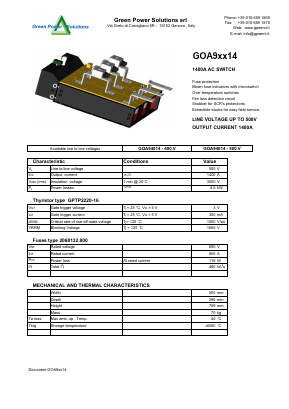 GOA94014-500V Datasheet PDF Green Power Semiconductors