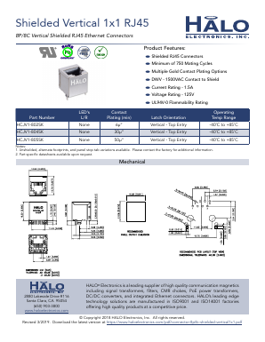 HCJV1-802SK Datasheet PDF HALO Electronics, Inc.