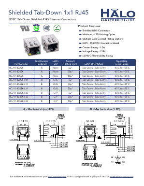 HCJ11-805SK-L11 Datasheet PDF HALO Electronics, Inc.