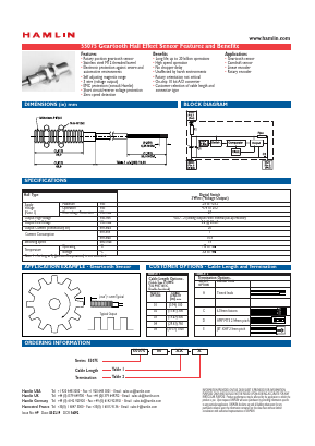 55075-00-05-A Datasheet PDF HAMLIN Position and Movement Sensor Solutions