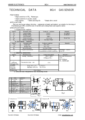 MQ-4 Datasheet PDF Hanwei Electronics Group Corporation