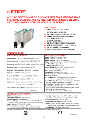 HDC202P-48B-490 Datasheet PDF HITRON ELECTRONICS CORPORTION
