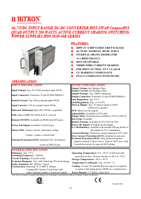 HDC201P-48B-490E Datasheet PDF HITRON ELECTRONICS CORPORTION