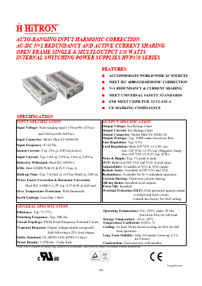 HVP350-S033700 Datasheet PDF HITRON ELECTRONICS CORPORTION