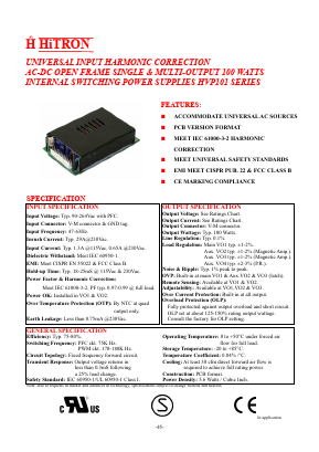 HVP101-D033I Datasheet PDF HITRON ELECTRONICS CORPORTION