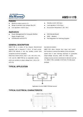 AMS1117B Datasheet PDF Shenzhen Huazhimei Semiconductor Co., Ltd