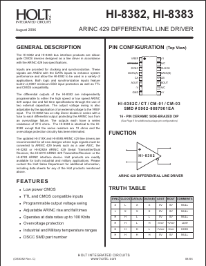 HI-8383CM-01 Datasheet PDF Holt Integrated Circuits