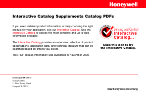 284CX12 Datasheet PDF Honeywell Accelerometers