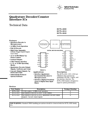 HCTL-2016 Datasheet PDF HP => Agilent Technologies