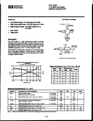 ATF-13284 Datasheet PDF HP => Agilent Technologies
