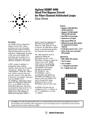 HDMP-0440 Datasheet PDF HP => Agilent Technologies
