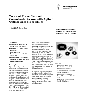 HEDS-5140-K02 Datasheet PDF HP => Agilent Technologies