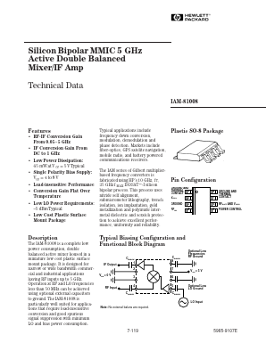 IAM-81008 Datasheet PDF HP => Agilent Technologies