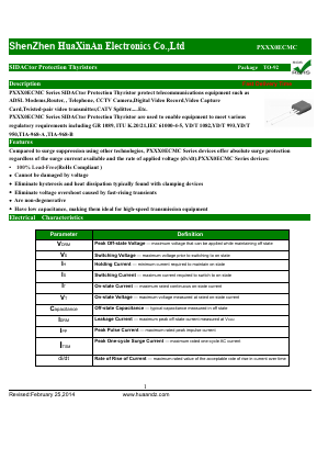PXXX0ECMC Datasheet PDF HuaXinAn Electronics CO.,LTD