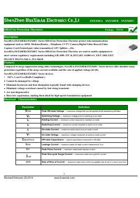 S0900EB Datasheet PDF HuaXinAn Electronics CO.,LTD