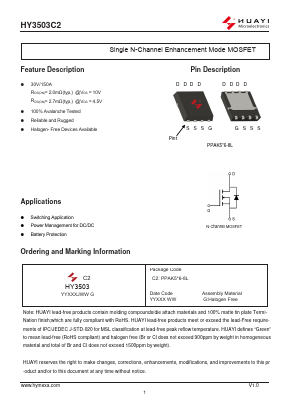 HY3503C2 Datasheet PDF HUAYI MICROELECTRONICS CO.,LTD.