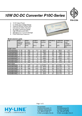 P10C24D15W Datasheet PDF HY-LINE Power Components