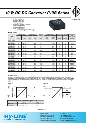 P10G2405D Datasheet PDF HY-LINE Power Components