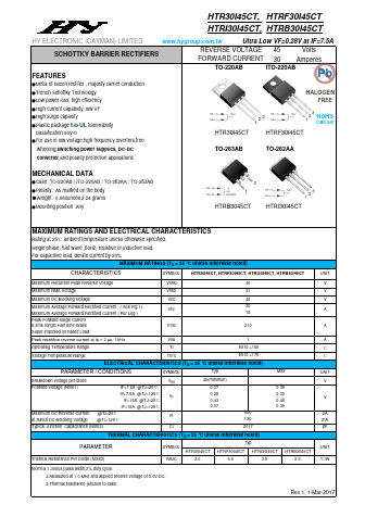 HTRB30I45CT Datasheet PDF HY ELECTRONIC CORP.