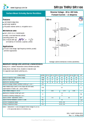 SR120 Datasheet PDF HY ELECTRONIC CORP.