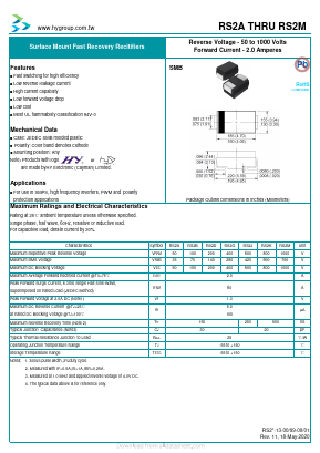 RS2A Datasheet PDF HY ELECTRONIC CORP.