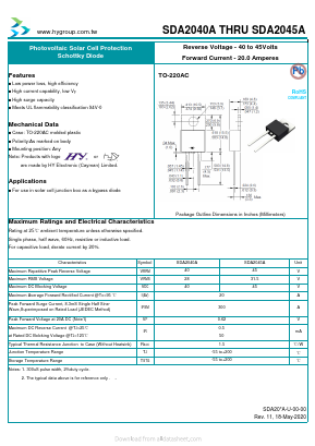 SDA2045A Datasheet PDF HY ELECTRONIC CORP.