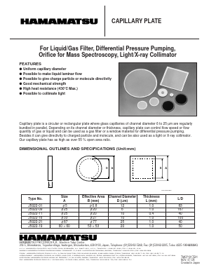 J5022-16 Datasheet PDF Hamamatsu Photonics